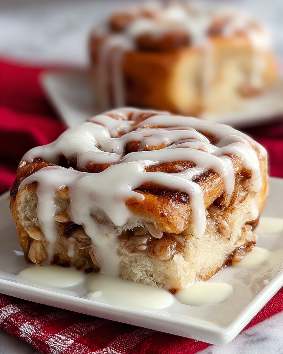 High-Protein Cinnamon Roll Baked Oatmeal Recipe - Recipe Image