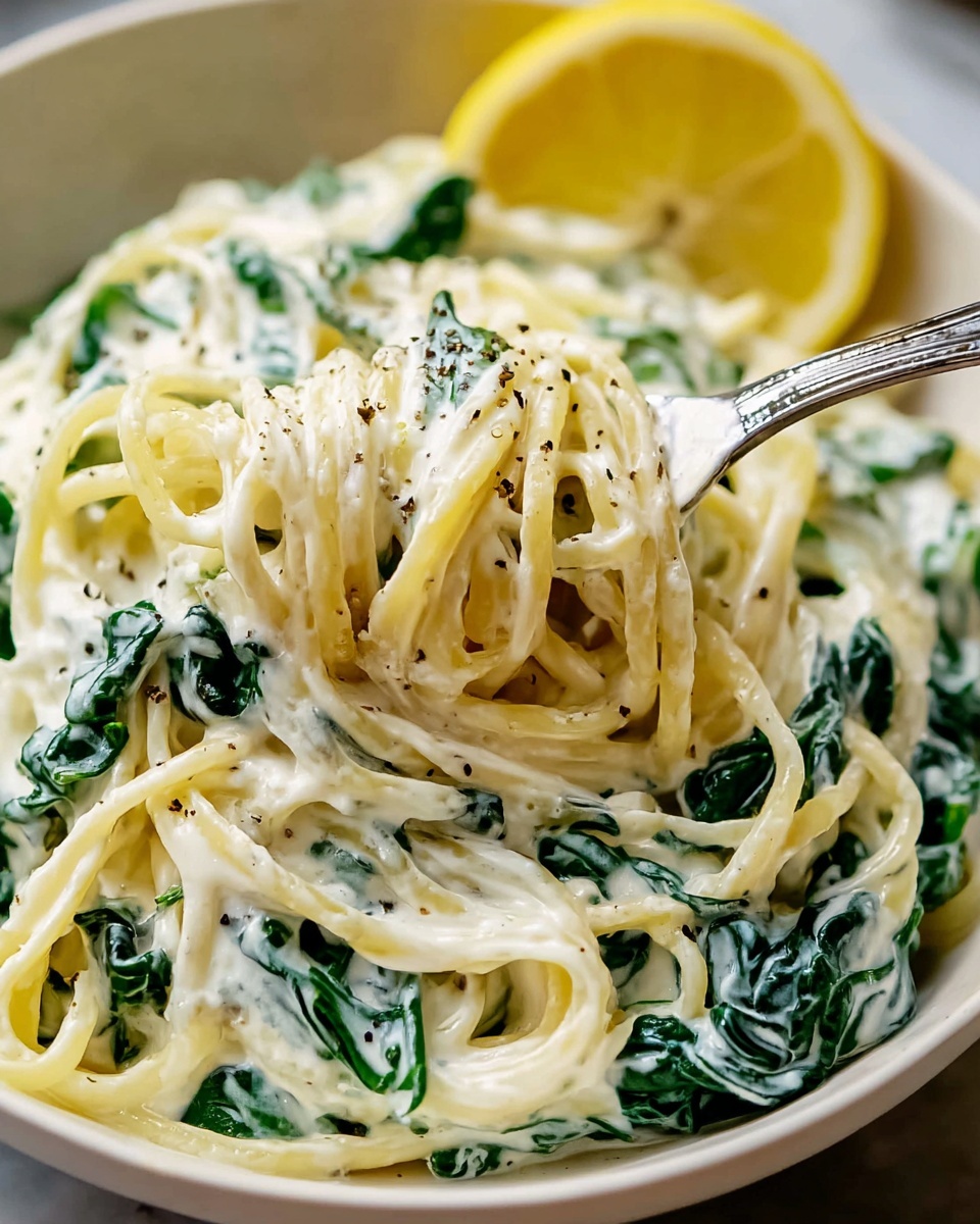 Lemon Ricotta Pasta with Spinach Recipe - Recipe Image