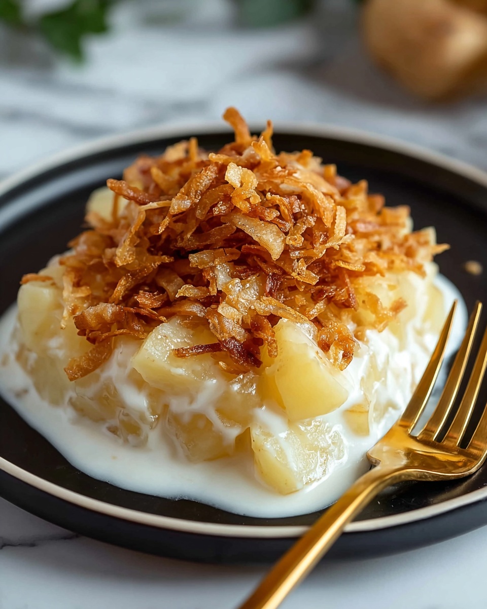 French Onion Funeral Potatoes Recipe - Recipe Image