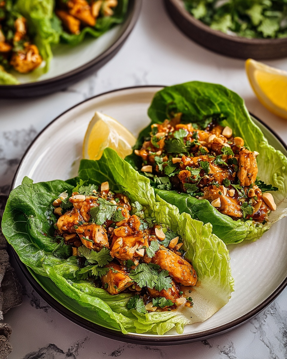 Thai Sweet Chili Chicken Lettuce Wraps Recipe - Recipe Image
