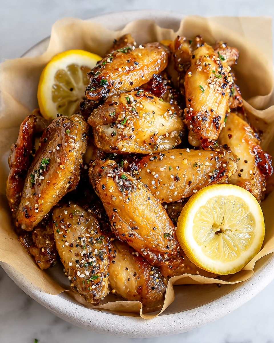 Honey Lemon Pepper Wings Recipe - Recipe Image