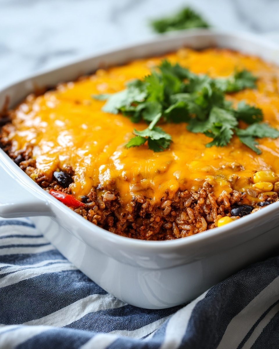 Beef Enchilada Casserole with Rice Recipe - Recipe Image