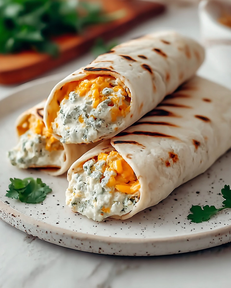 Cheesy Garlic Chicken Wraps Recipe - Recipe Image