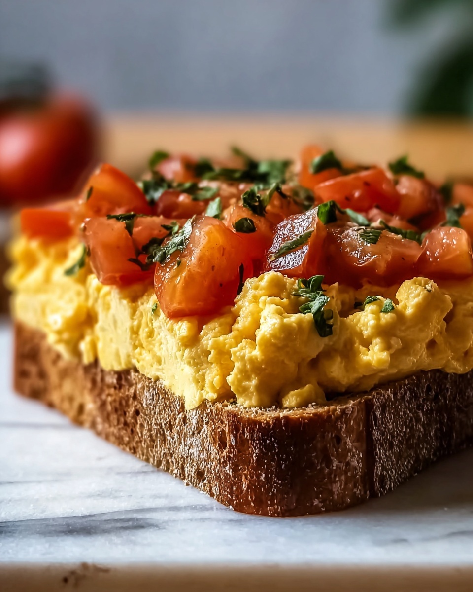 Spanish Hangover Breakfast: Catalan Tomato Bread with Scrambled Eggs Recipe - Recipe Image