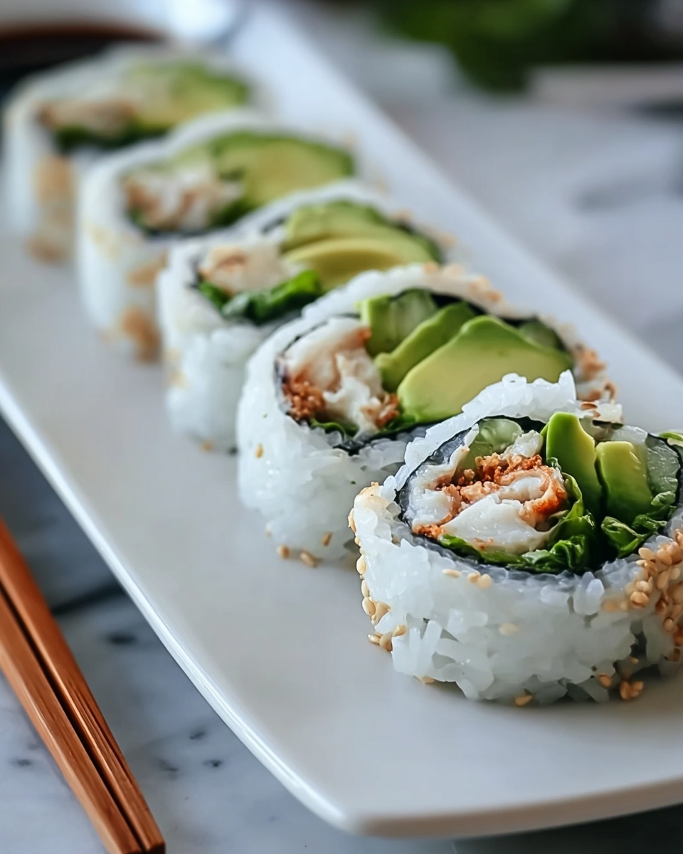 Easy Vegan Avocado Sushi Rolls Recipe - Recipe Image