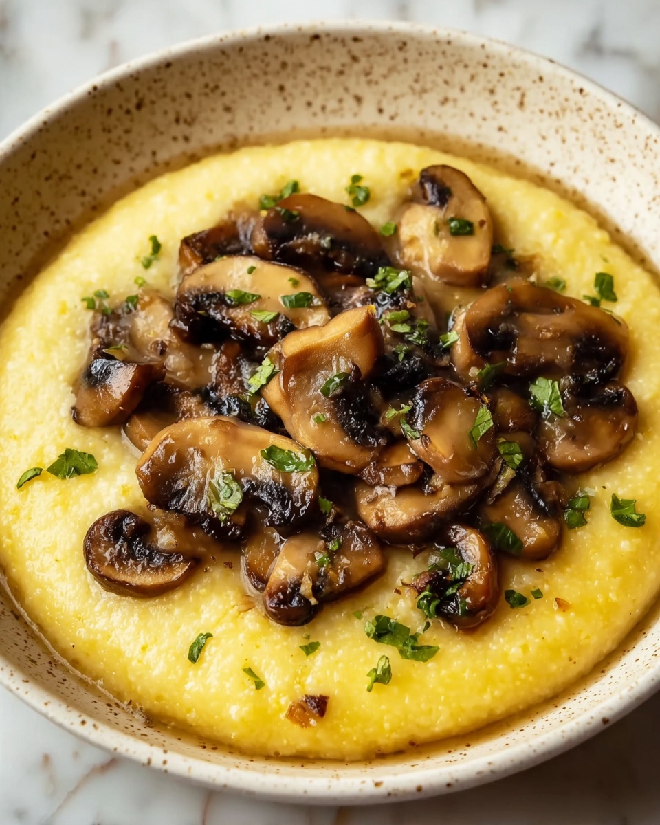Creamy Mushroom Polenta with Parmesan Recipe - Recipe Image