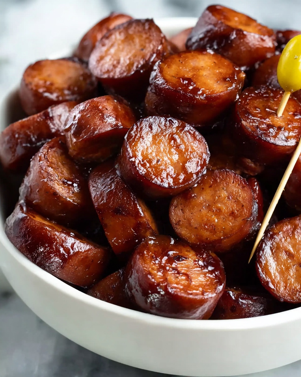 BBQ Smoked Sausage with Charred Peppers and Onions Recipe - Recipe Image