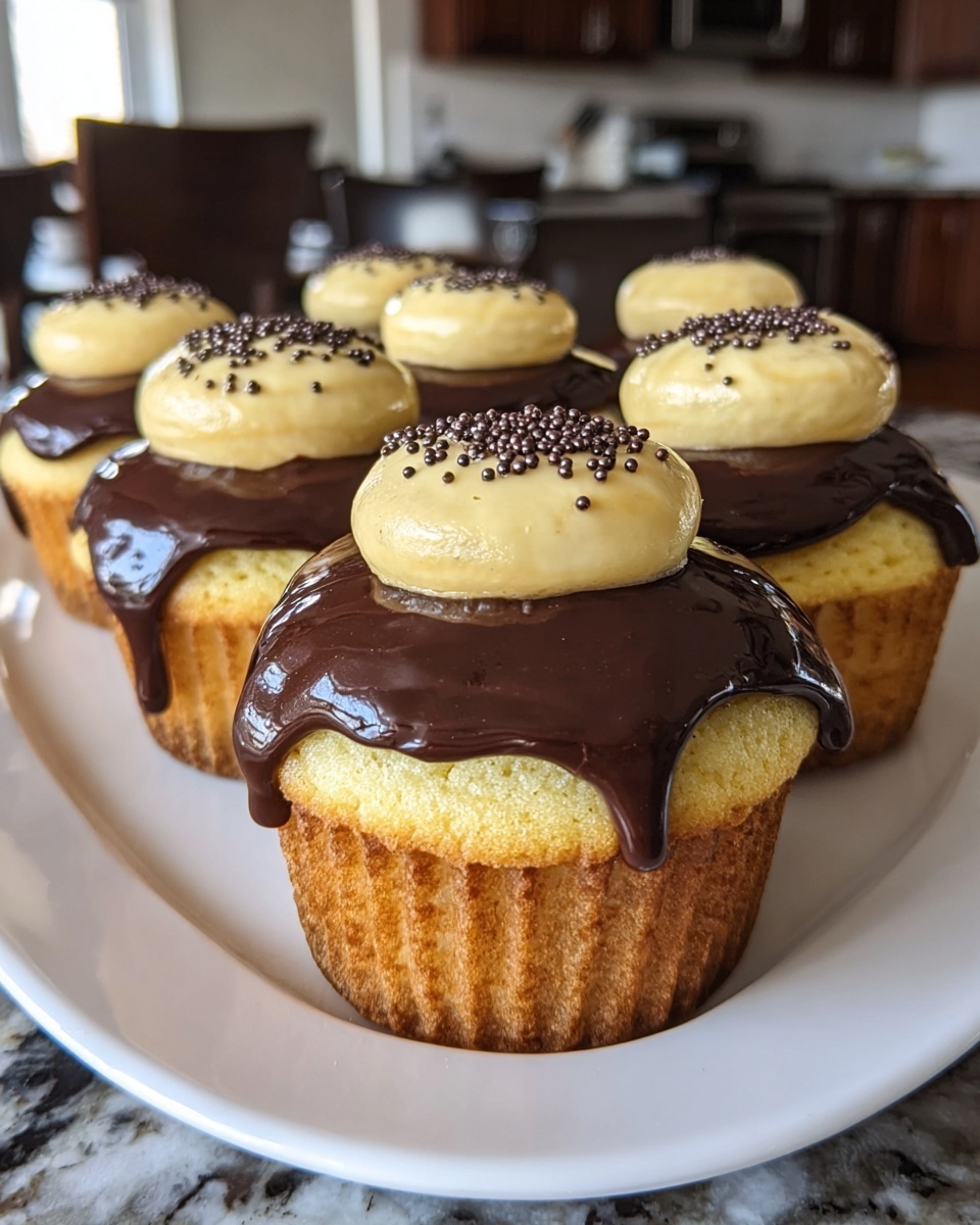 Boston Cream Cupcakes Recipe - Recipe Image