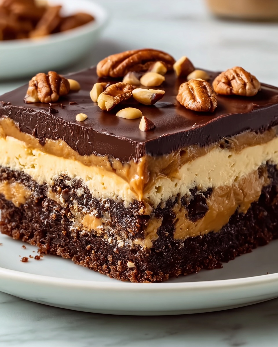 Chocolate Pecan Ooey Gooey Butter Cake Recipe - Recipe Image