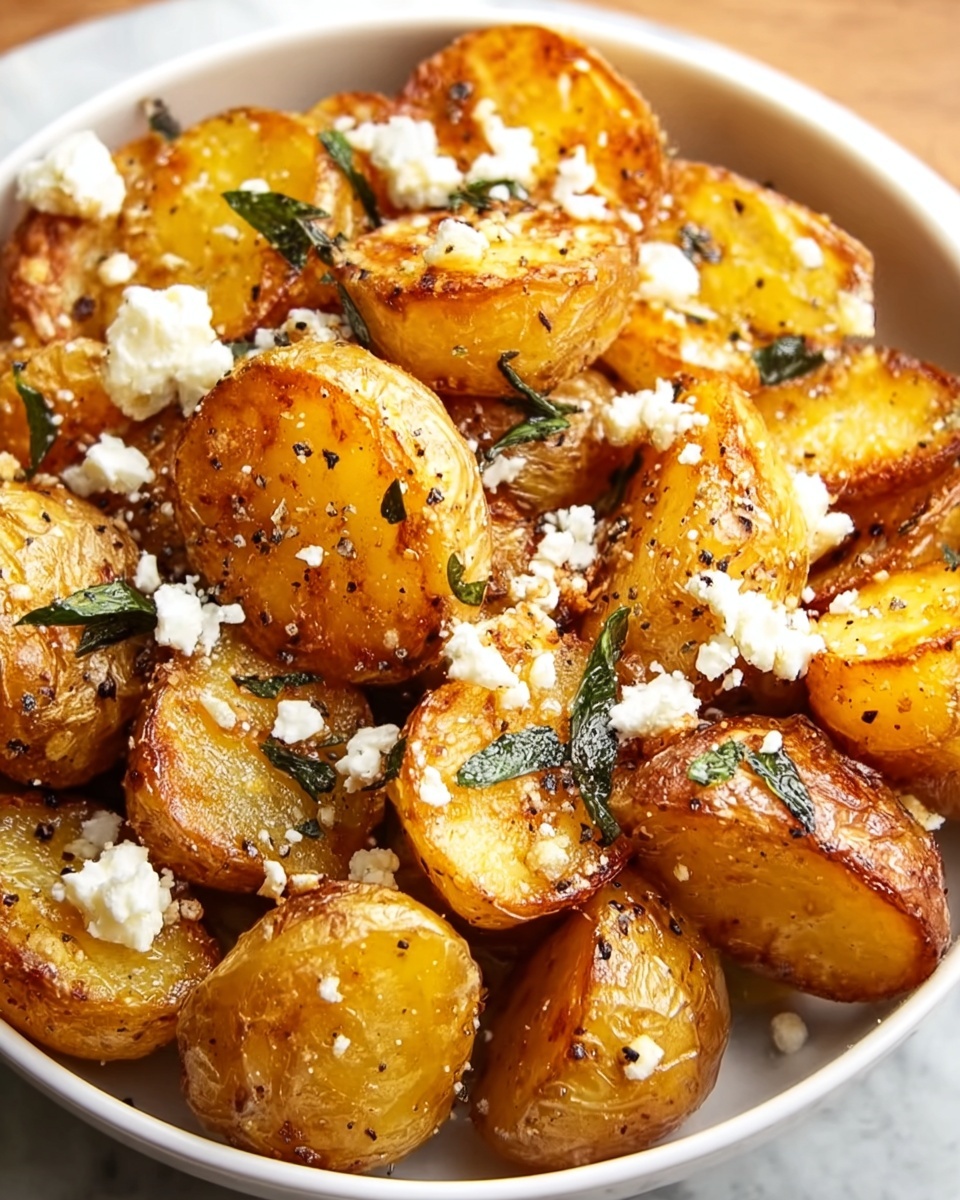 Greek Feta Roast Potatoes Recipe - Recipe Image