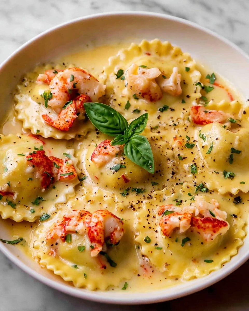 Lobster Ravioli in Lemon Butter Sauce Recipe - Recipe Image