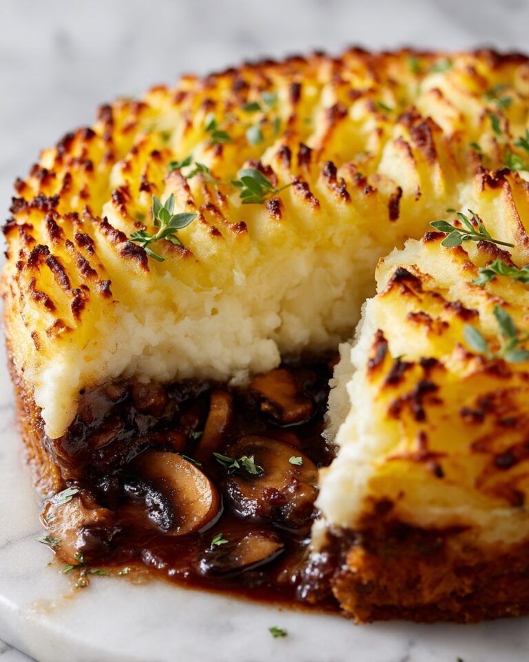 Shiitake Cottage Pie with Cauliflower Mash Recipe