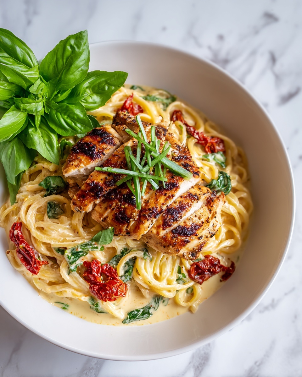 Garlic Basil Chicken with Tomato Butter Sauce Recipe - Recipe Image