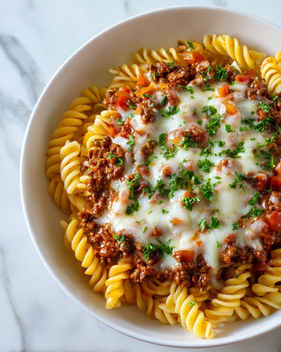 Cheeseburger Alfredo Pasta: A Delicious Twist on Comfort Food Recipe - Recipe Image