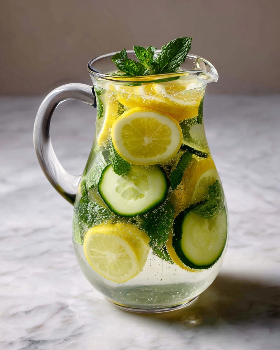 Cucumber Lemon Mint Infused Water Recipe - Recipe Image