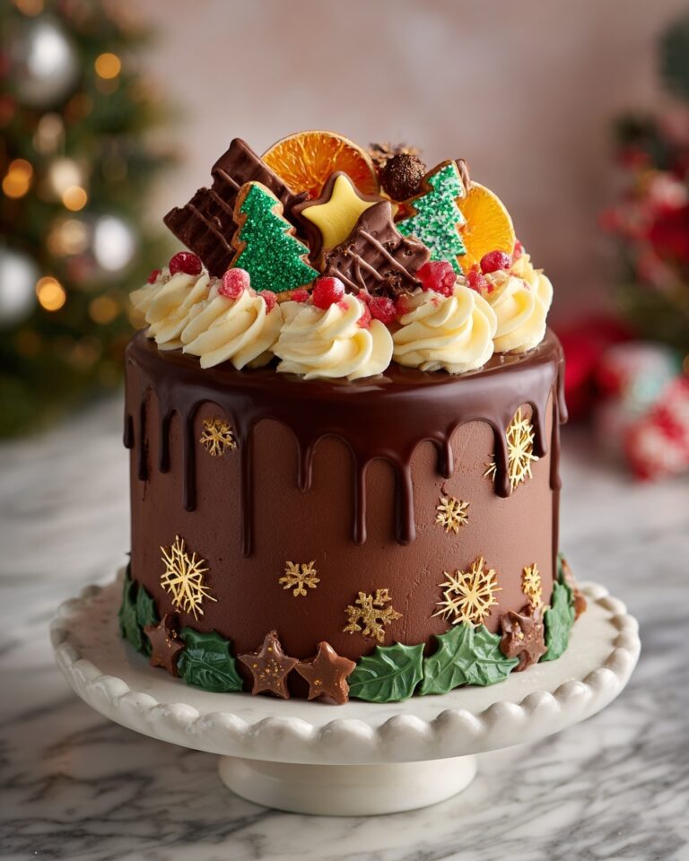 Festive Chocolate Orange Christmas Cake Recipe