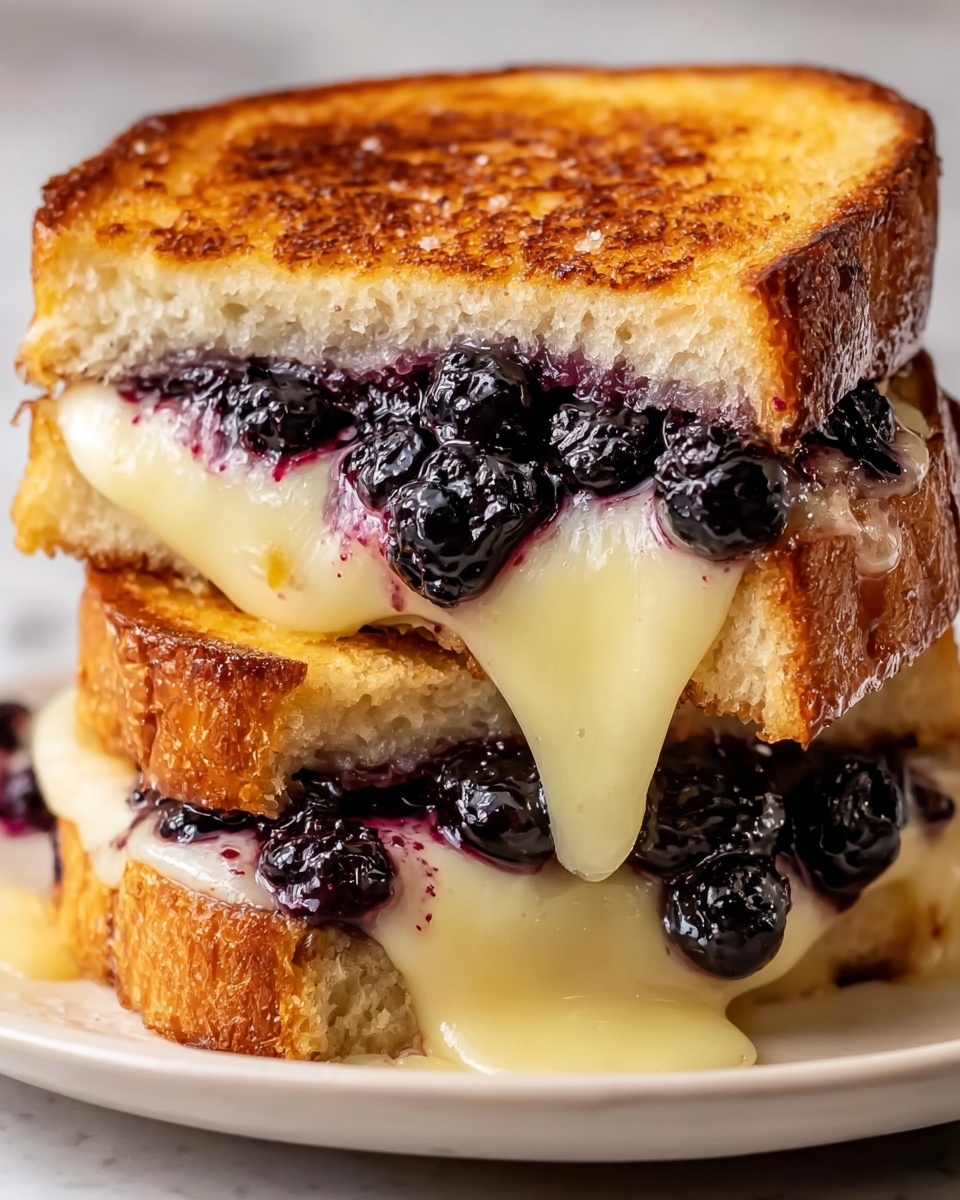The Best Blueberry Brie Grilled Cheese You'll Ever Make Recipe - Recipe Image