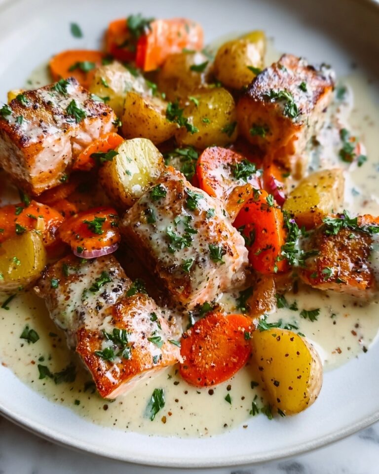 Honey Mustard Salmon Bites with Veggies Recipe