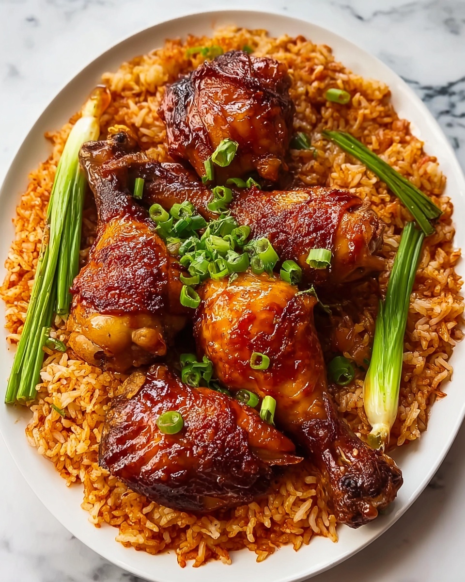 Gochujang-Braised Chicken with Crispy Jasmine Rice Recipe - Recipe Image