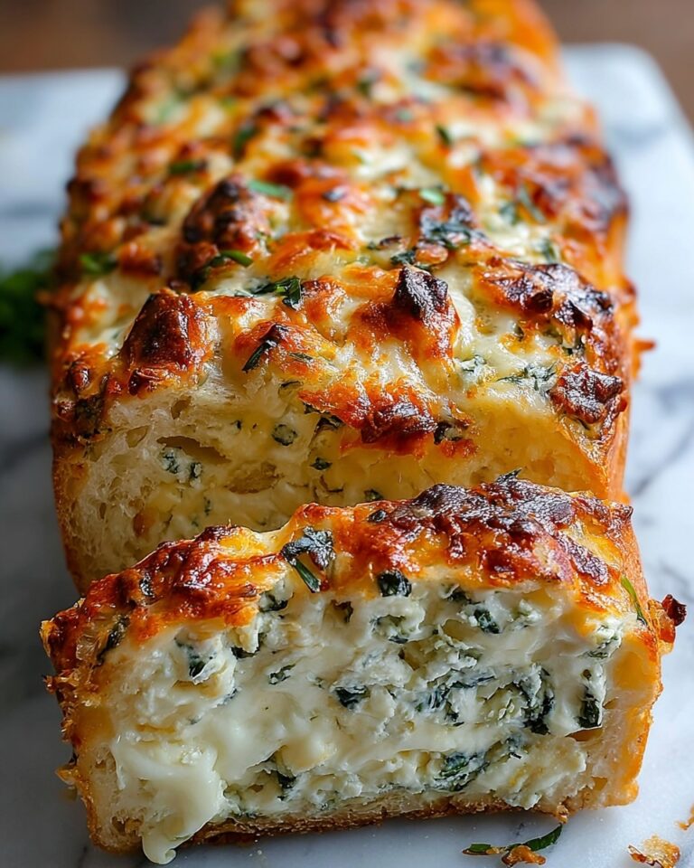 Cheesy Spinach Stuffed Bread Recipe