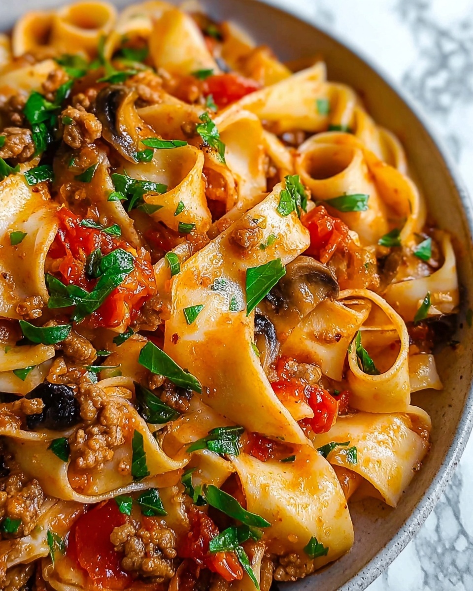 Italian Drunken Noodles Recipe - Recipe Image