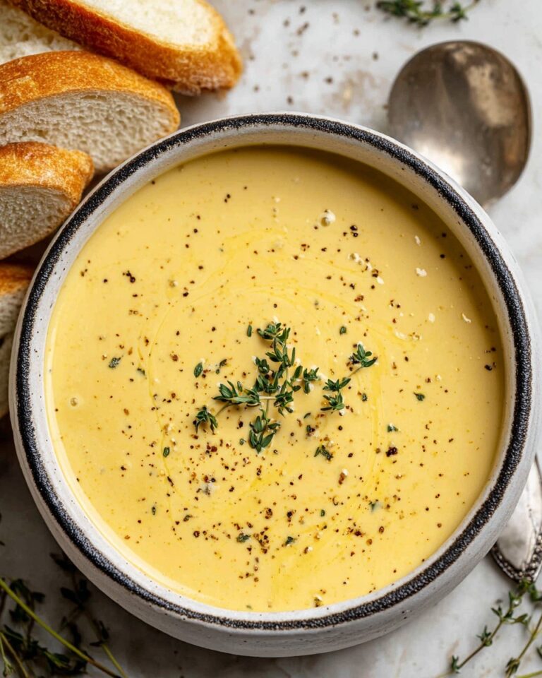 Hearty Cheddar Garlic Herb Potato Soup Recipe