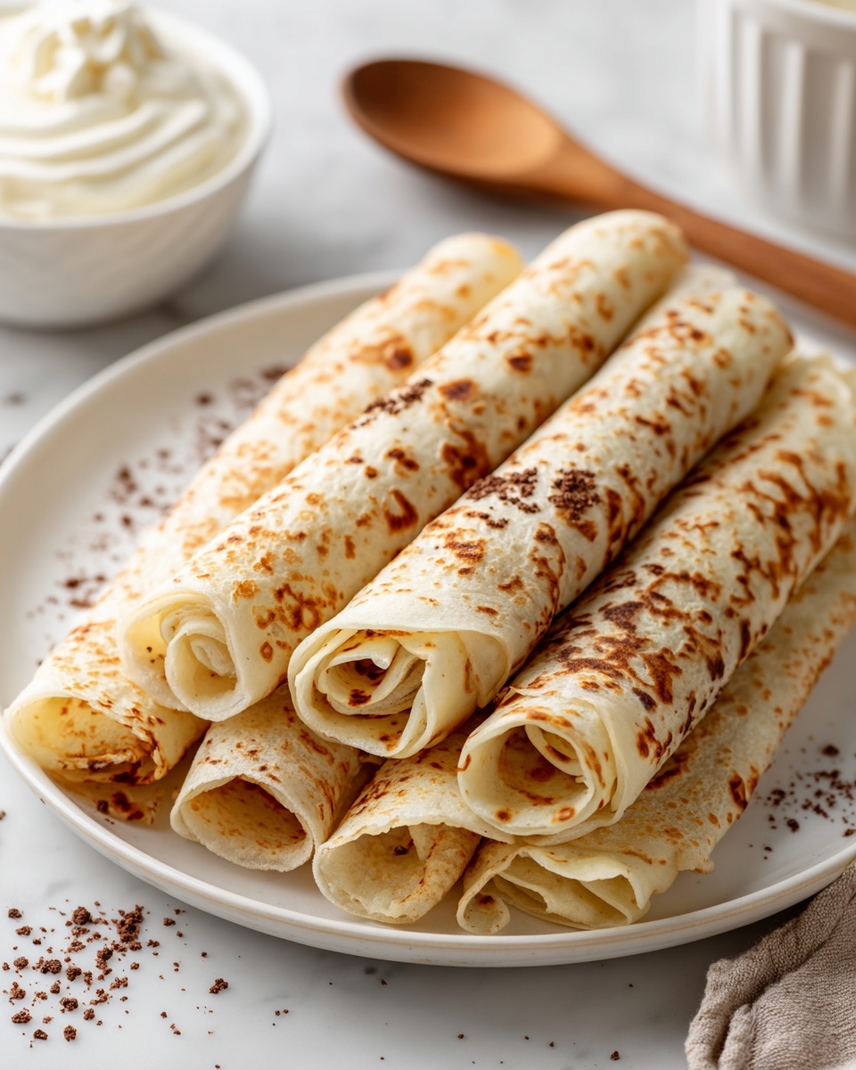 Cinnamon Roll Protein Crepes Recipe - Recipe Image