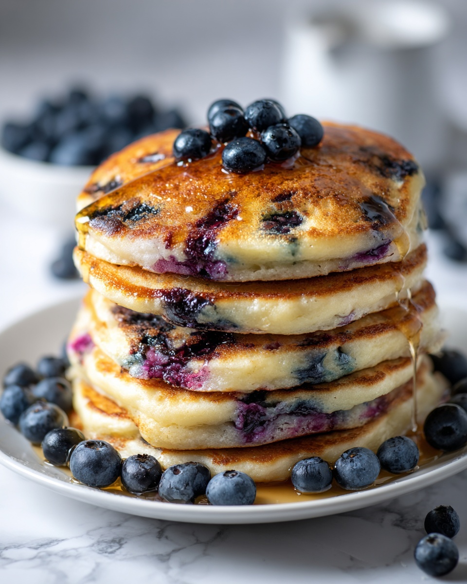 Greek Yogurt Pancakes with Blueberries Recipe - Recipe Image