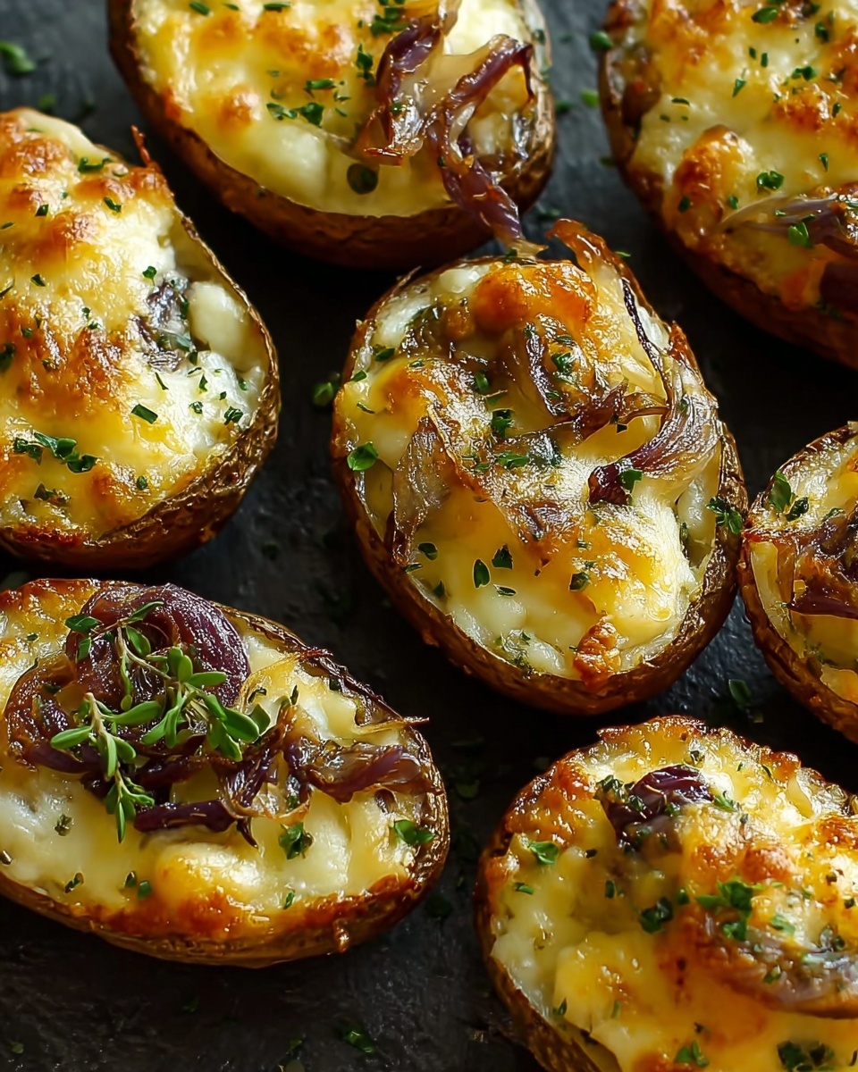 French Onion Baked Potatoes Recipe - Recipe Image