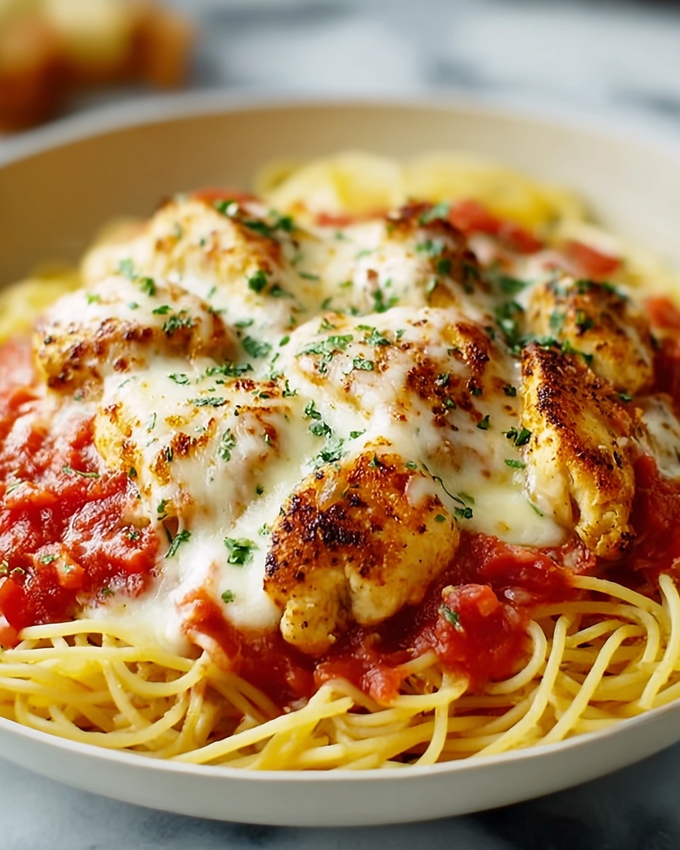 One-Pot Chicken Parmesan Pasta Recipe - Recipe Image