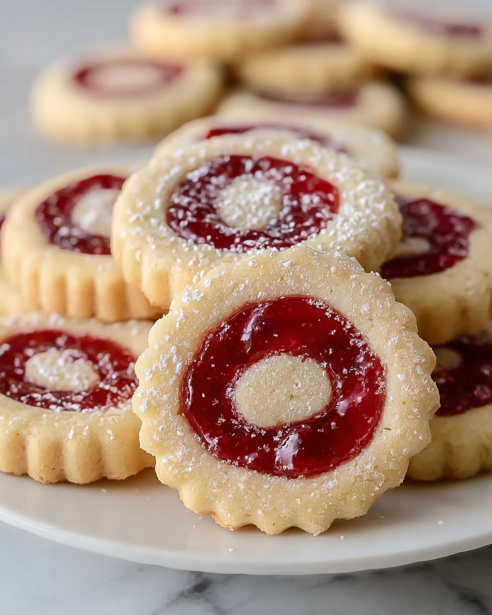 Raspberry Swirl Shortbread Cookies Recipe - Recipe Image