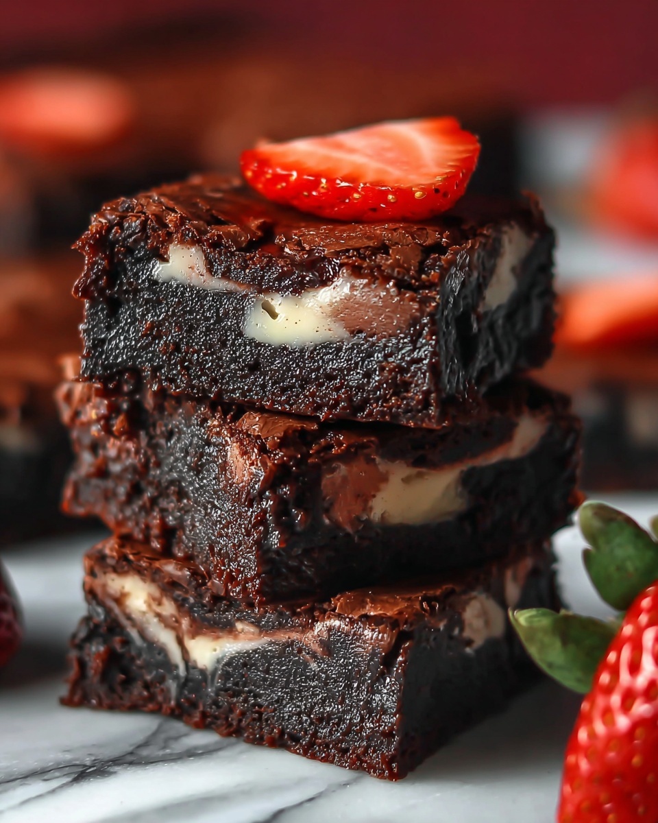 Chocolate Strawberry Brownies Recipe - Recipe Image