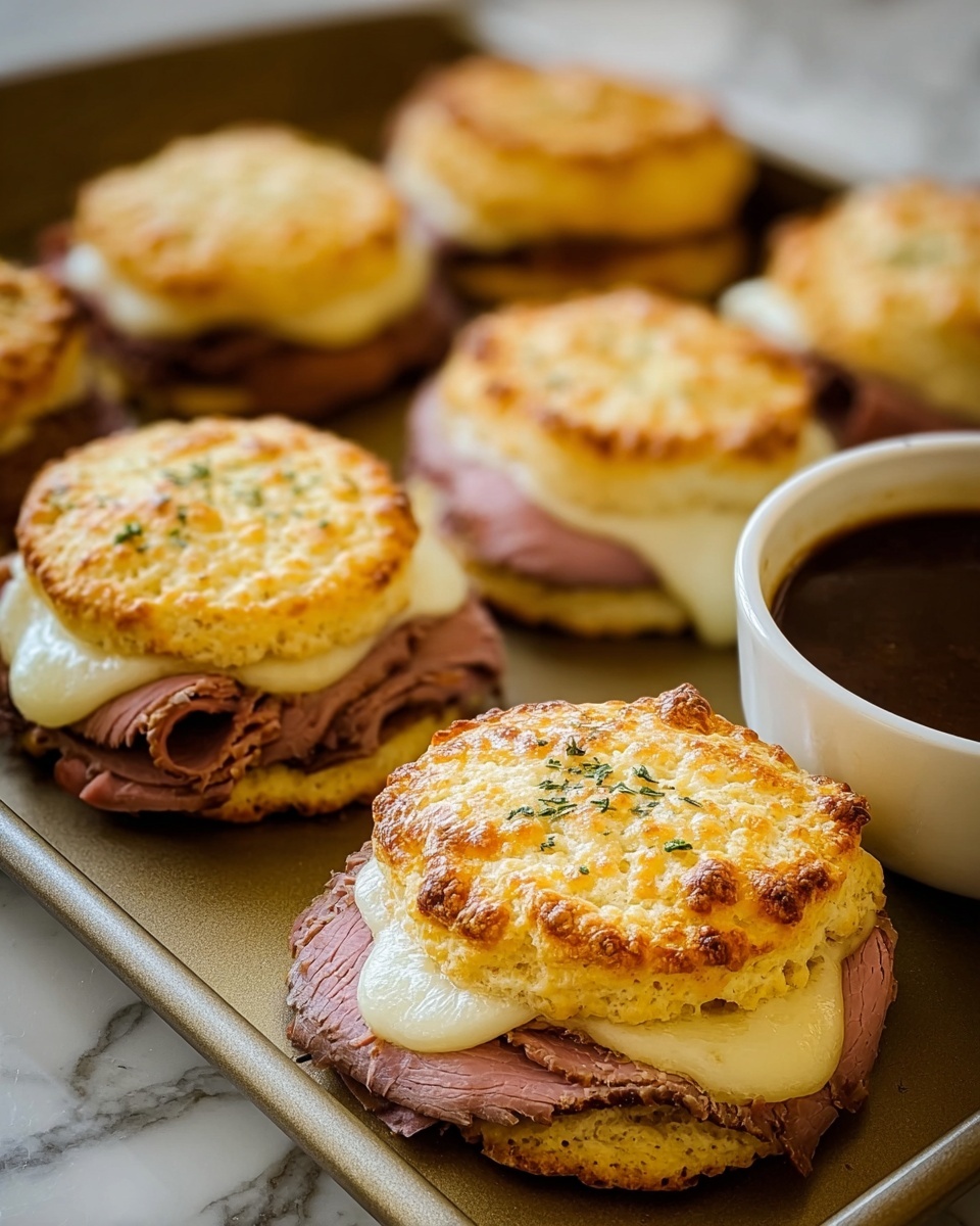 Baked French Dip Biscuits Recipe - Recipe Image