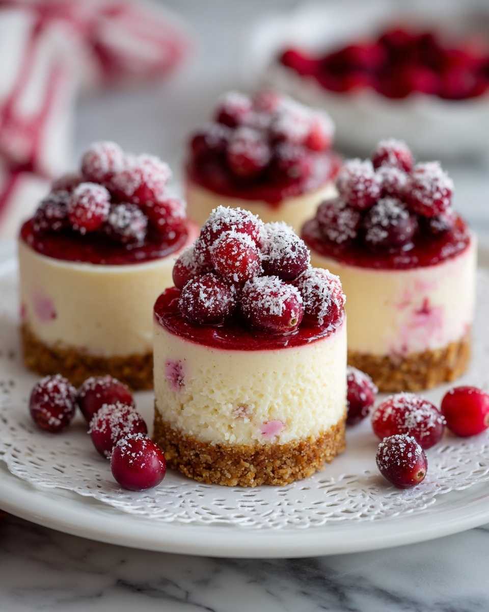 Mini Cranberry Cheesecakes Recipe - Recipe Image