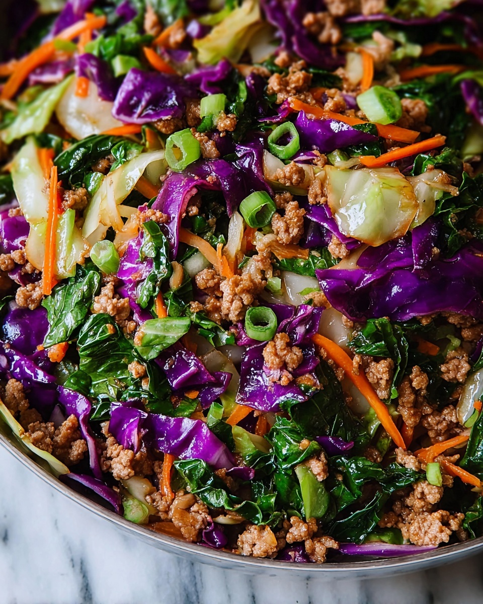 Healthy Ground Beef Cabbage Stir-Fry Recipe - Recipe Image