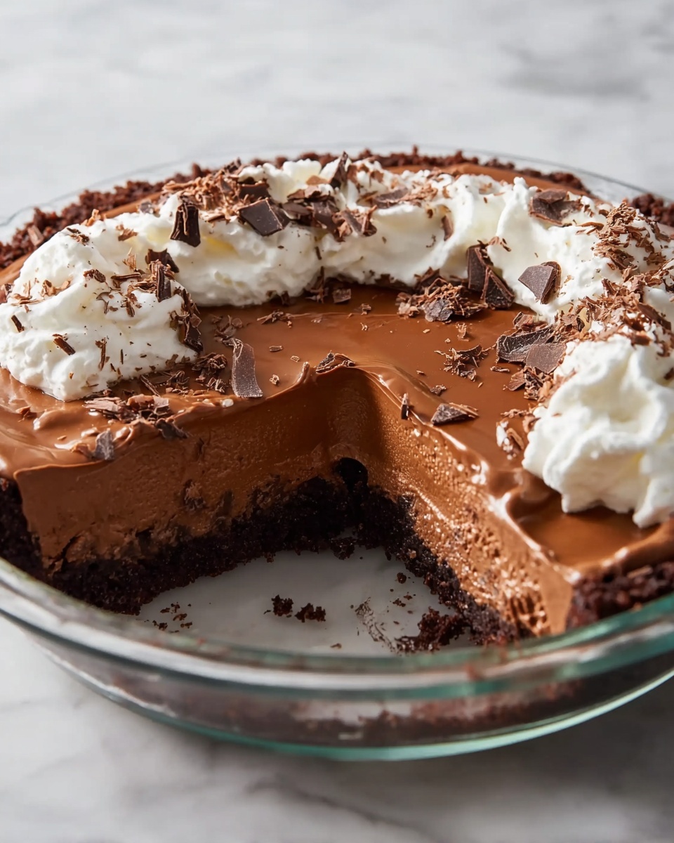 No Bake Chocolate Pudding Pie Recipe - Recipe Image