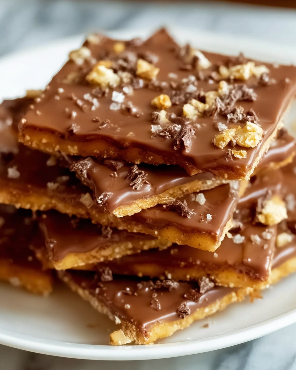 Saltine Toffee with Chocolate and Pecans Recipe - Recipe Image