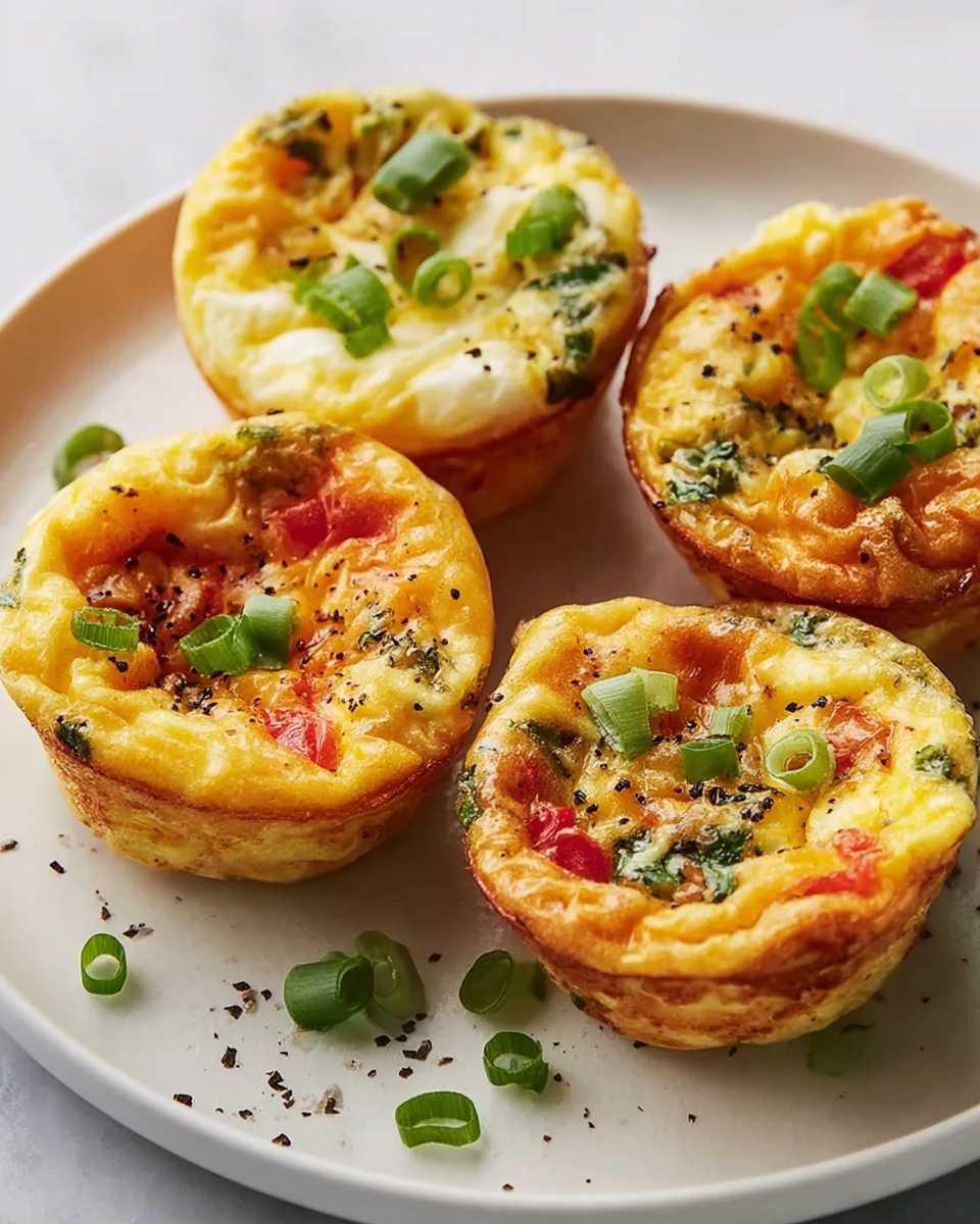 Egg White Muffins with Spinach, Bell Peppers, Onions, and Feta Recipe - Recipe Image