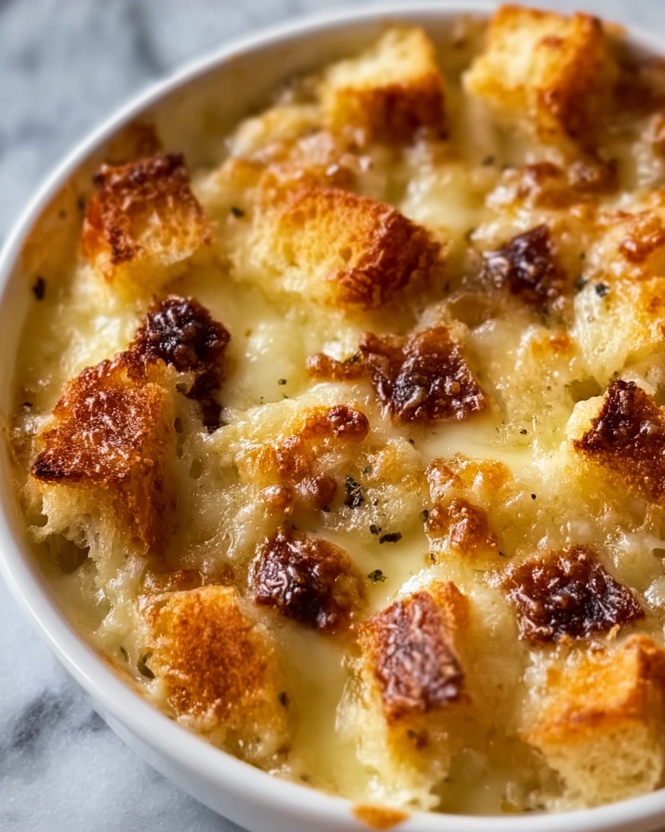 Old-Fashioned Bread Pudding with Vanilla Sauce Recipe - Recipe Image