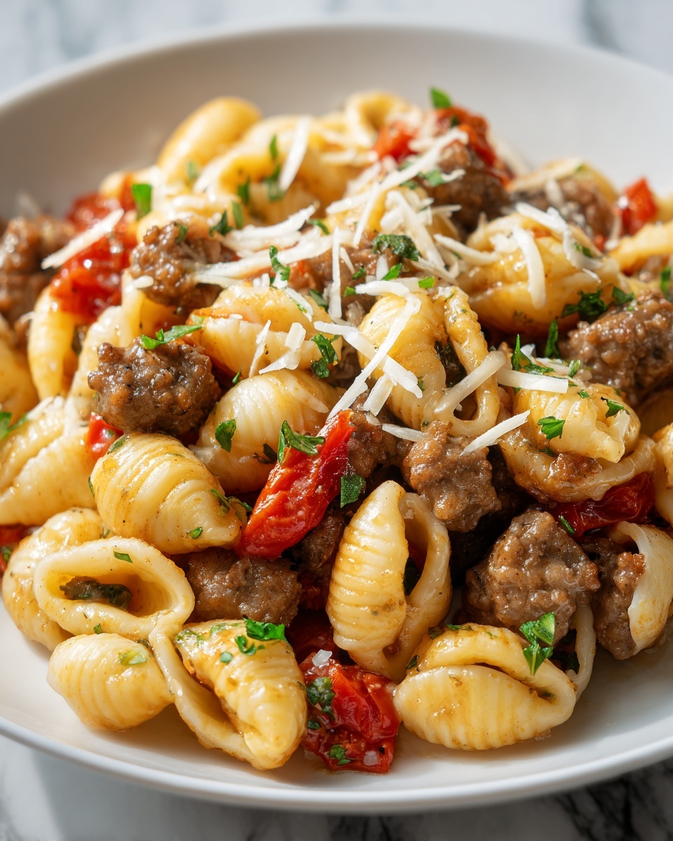 Easy Orecchiette Pasta with Sausage and Spinach Recipe - Recipe Image