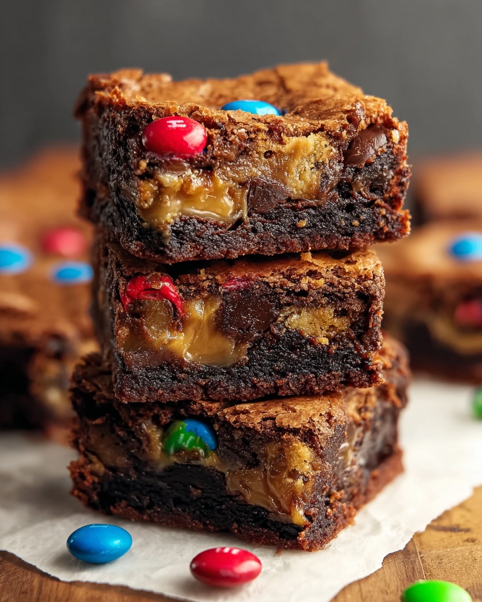 M&M Brownies Chocolate Fudge Recipe - Recipe Image