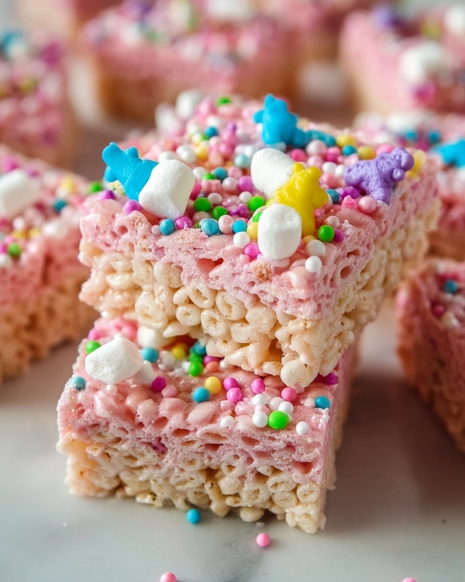 Circus Animal Cookie Rice Krispie Treats Recipe - Recipe Image