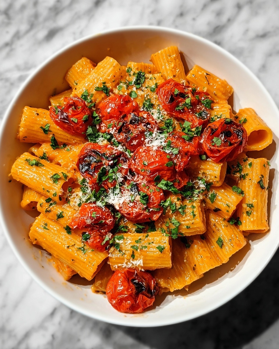 Creamy Tomato Garlic Pasta Recipe - Recipe Image