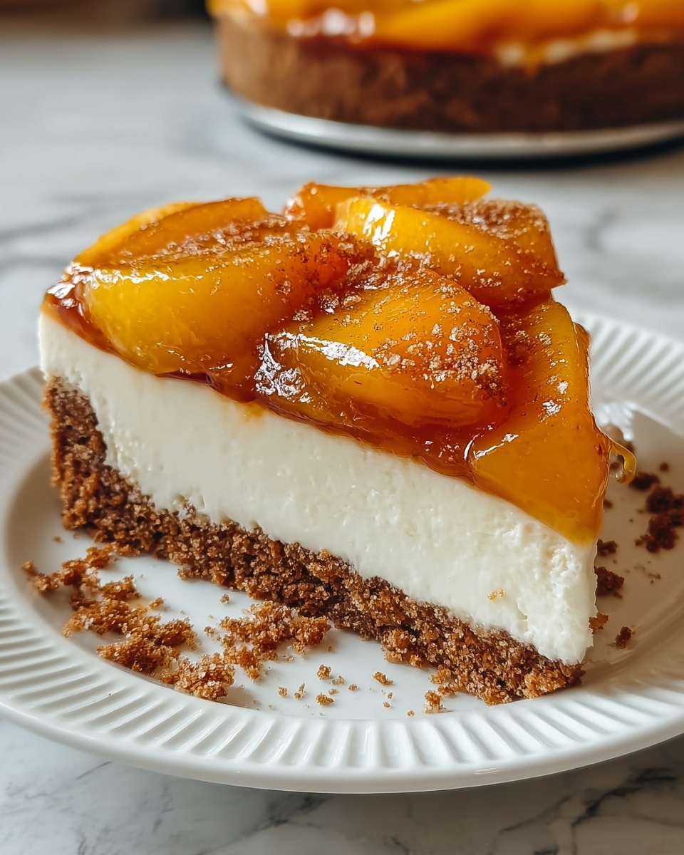 Peach Cobbler Cheesecake Fusion Recipe - Recipe Image