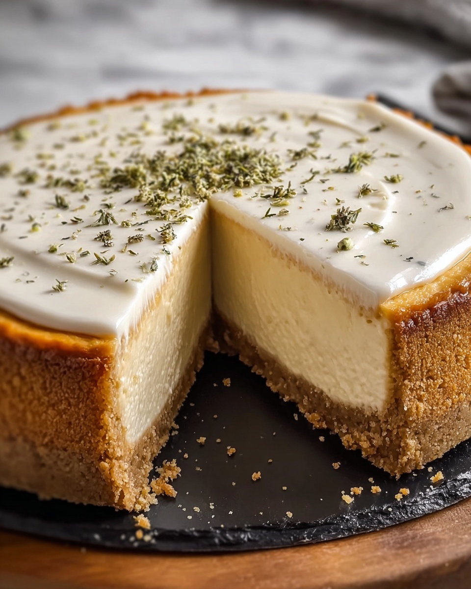 Vanilla Bean Cheesecake with Vanilla Wafer Crust Recipe - Recipe Image