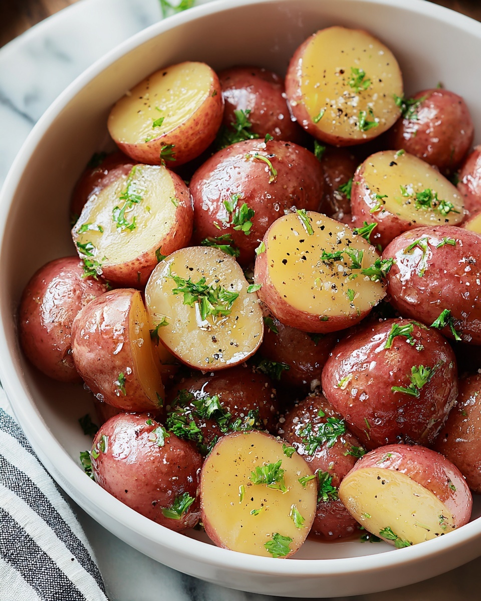 Slow Cooker Garlic Herb Potatoes with Parmesan Recipe - Recipe Image
