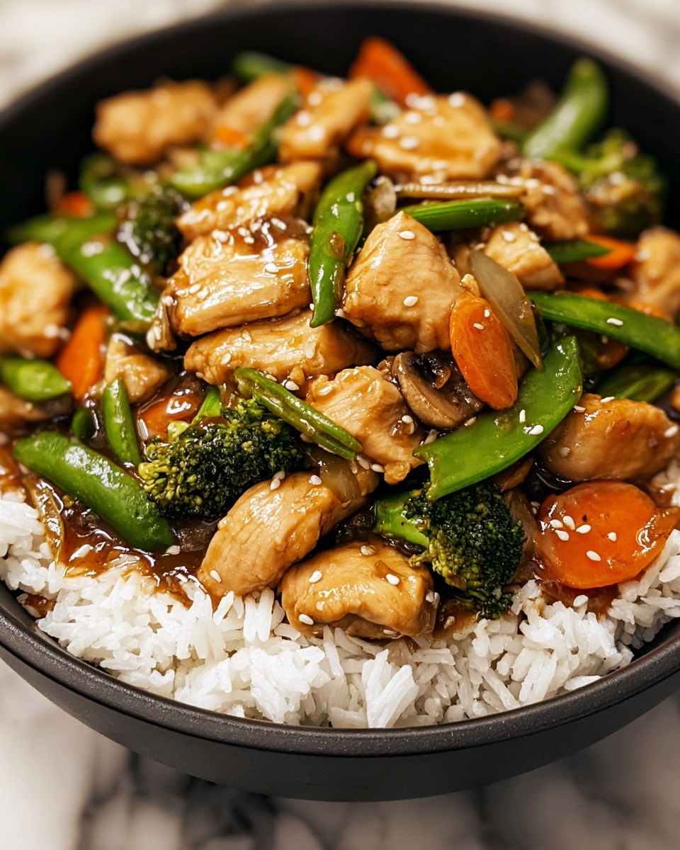 Chicken Stir Fry with Vegetables and Savory Asian Sauces Recipe - Recipe Image