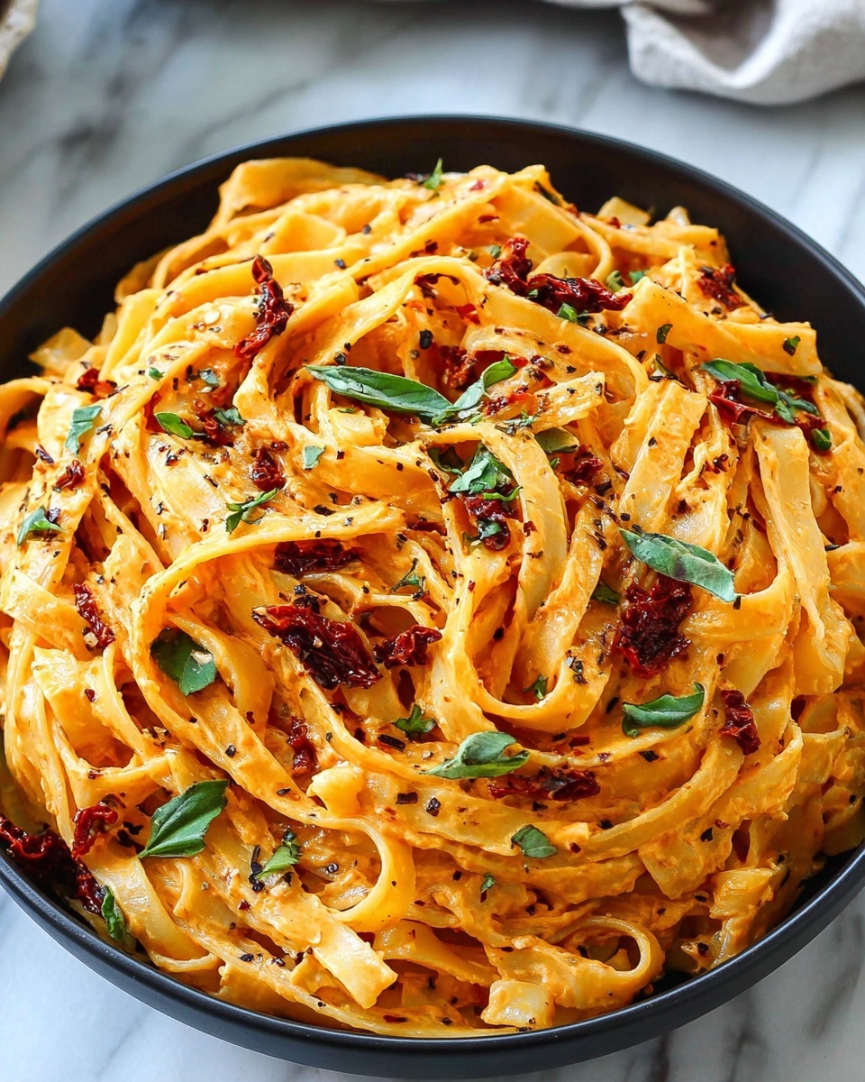 Creamy Sun-Dried Tomato Fettuccine Recipe - Recipe Image