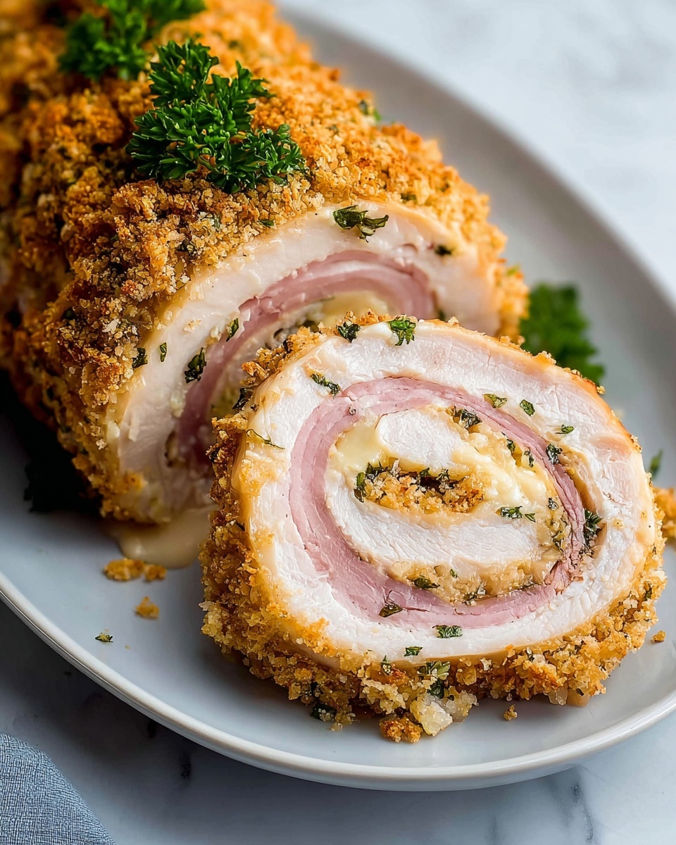 Chicken Cordon Bleu Meatloaf Recipe - Recipe Image