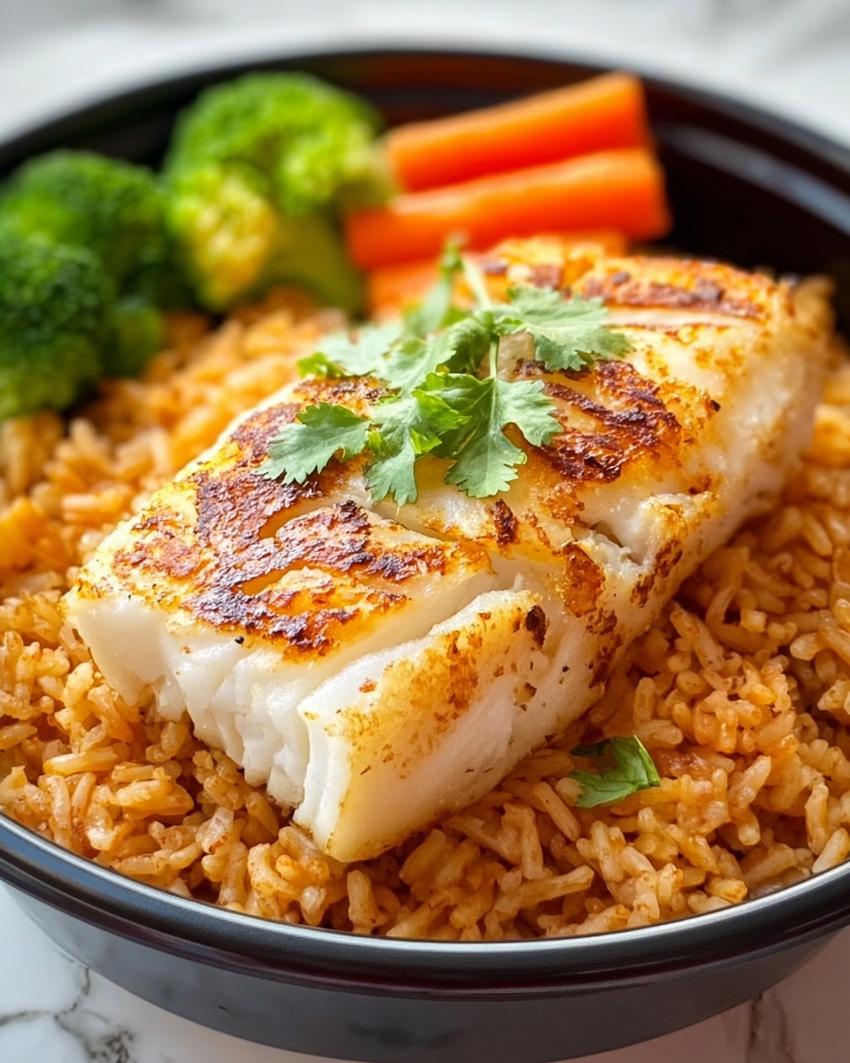 Baked Fish Rice Recipe - Recipe Image